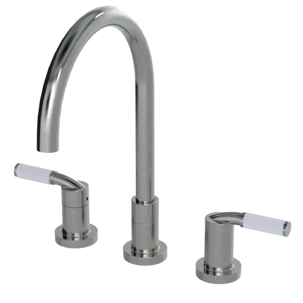 Rubinet Widespread Kitchen Set Satin Nickel