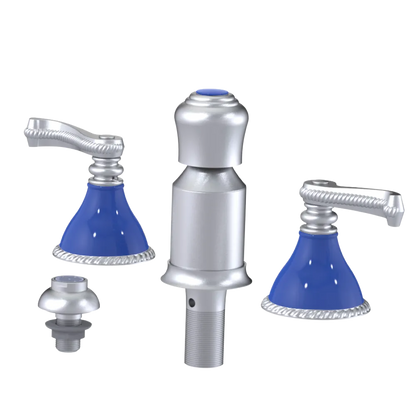 Rubinet Bidet Fitting with Spray, Diverter, and Vacum Breaker (Less Drain) Satin Chrome