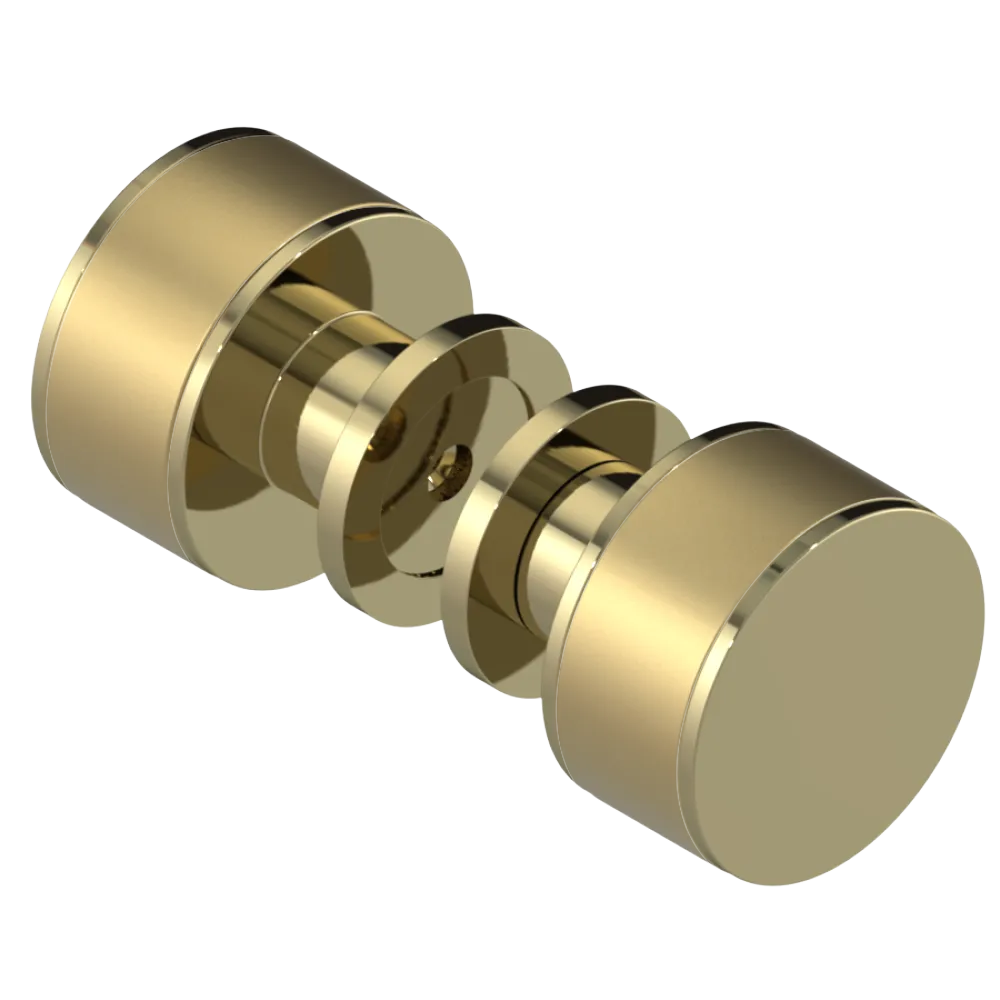 Rubinet Shower Door Knob (set) Natural Brass