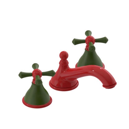 Rubinet Widespread Lav. Set. (less drain) Red