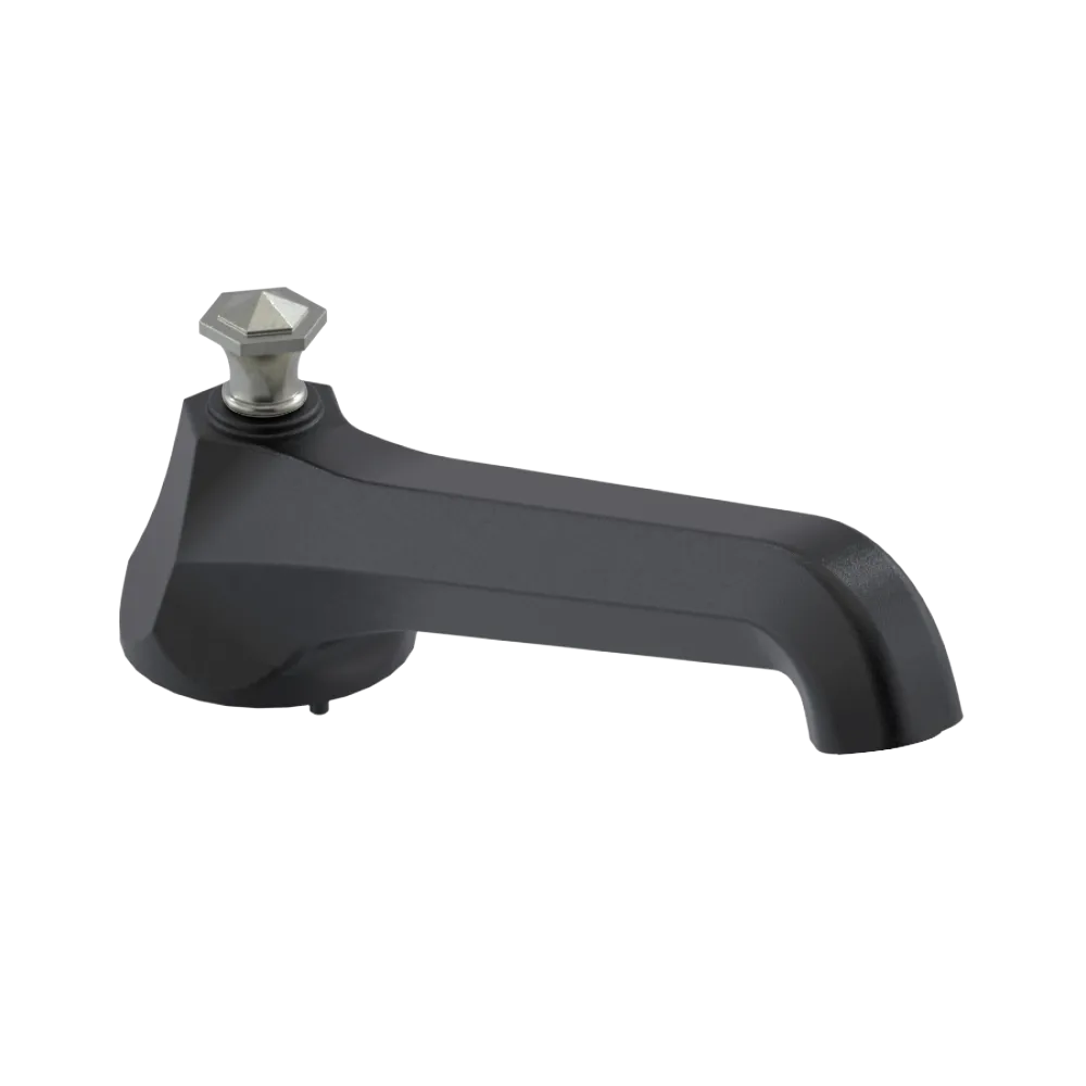 Rubinet Tub Filler Spout Deck Mount Matt Black
