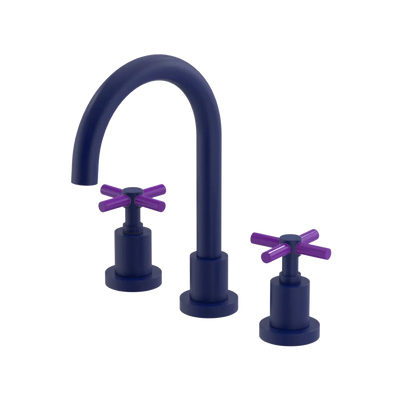 Rubinet Widespread Lav. Set. (less drain) Midnight Blue
