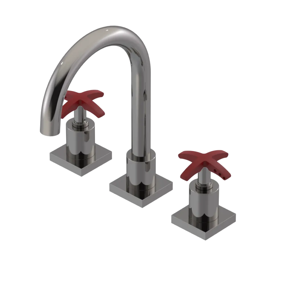 Rubinet Widespread Lav. Set. (less drain) Polished Nickel
