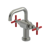 Rubinet Single Hole Dual Handle Lav. Set. (less drain) Satin Nickel