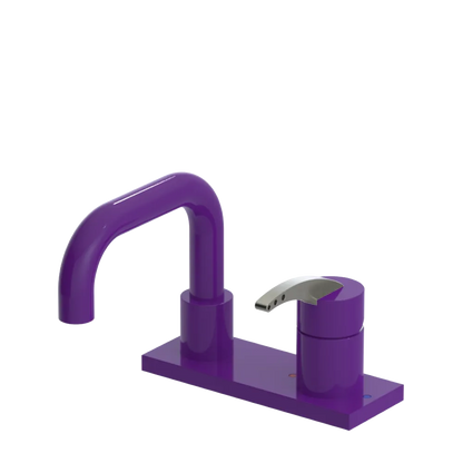 Rubinet 4" Centre Single Control Lav. Set. with Genesis spout (less drain) Purple Haze