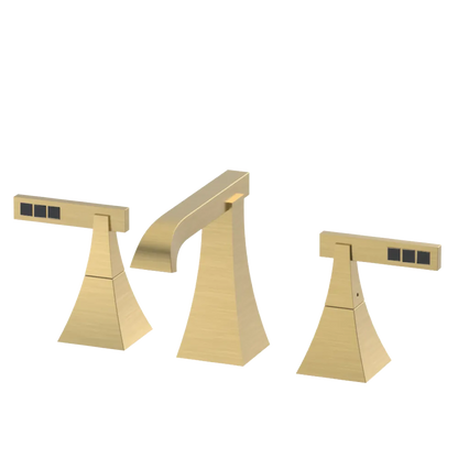 Rubinet Widespread Lav. Set. (less drain) Satin Brass