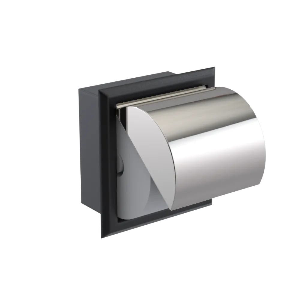 Rubinet RECESSED TOILET PAPER HOLDER Matt Black