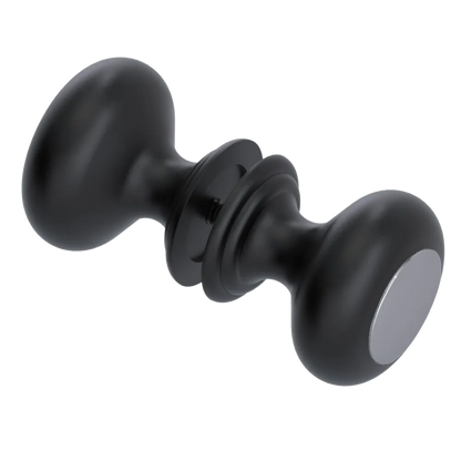 Rubinet Shower Door Knob (set) Matt Black