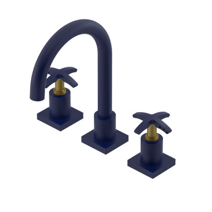 Rubinet Widespread Lav. Set. (less drain) Midnight Blue