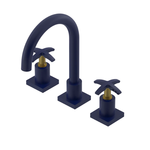 Rubinet Widespread Lav. Set. (less drain) Midnight Blue