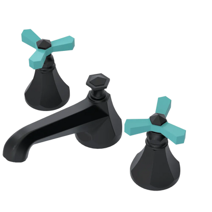 Rubinet Widespread Lav. Set. (less drain) Matt Black