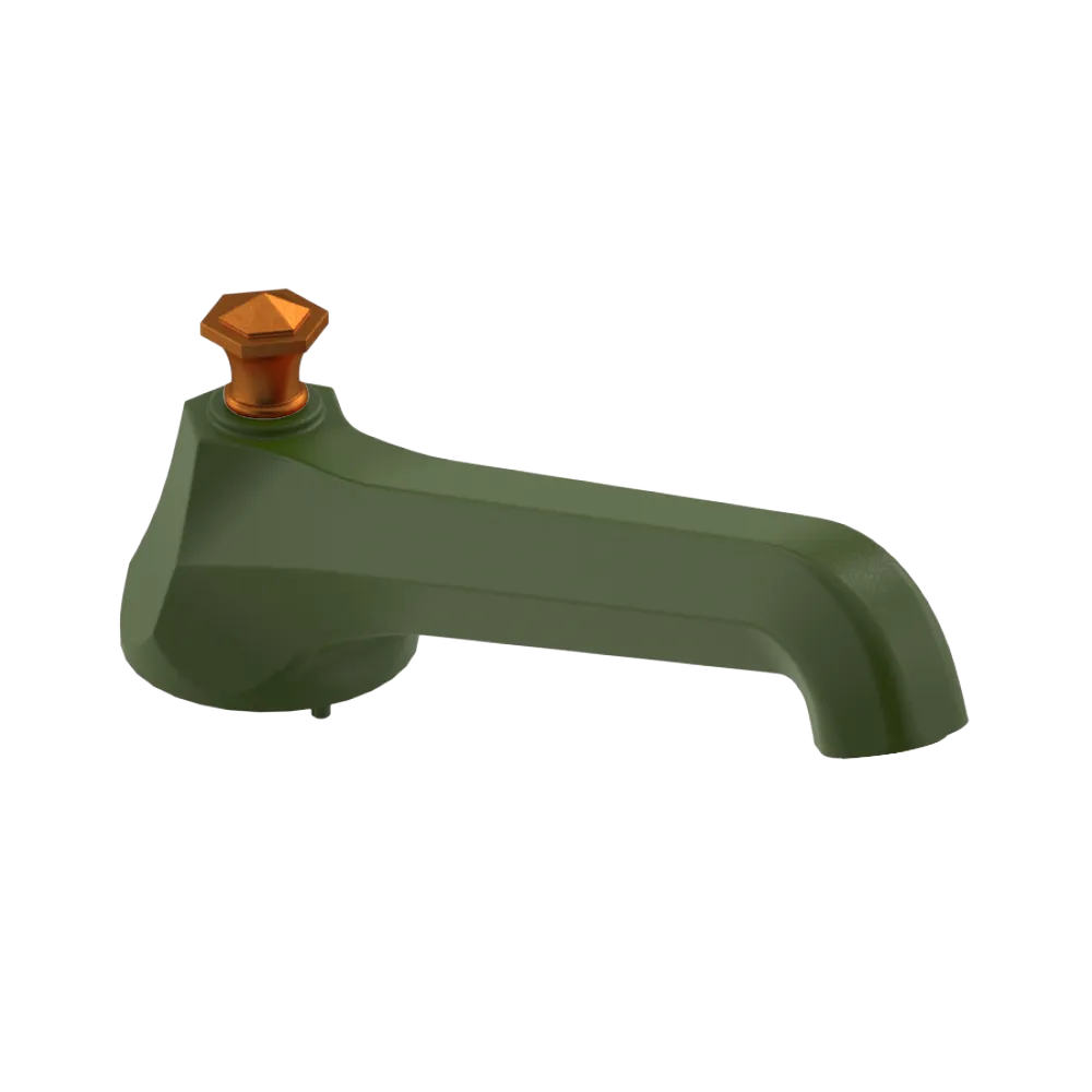 Rubinet Tub Filler Spout Deck Mount Green Envy