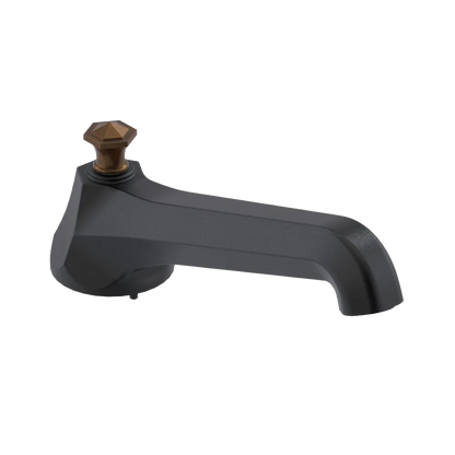 Rubinet Tub Filler Spout Deck Mount Matt Black