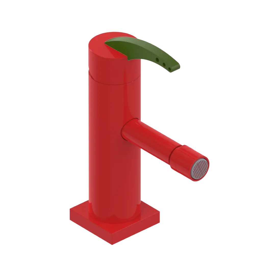 Rubinet Single Control Bidet Fitting (less drain) Red