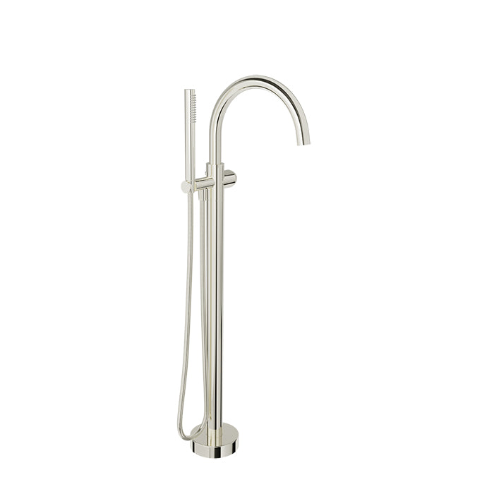 Baril Floor-mounted tub filler with hand shower (without handle)