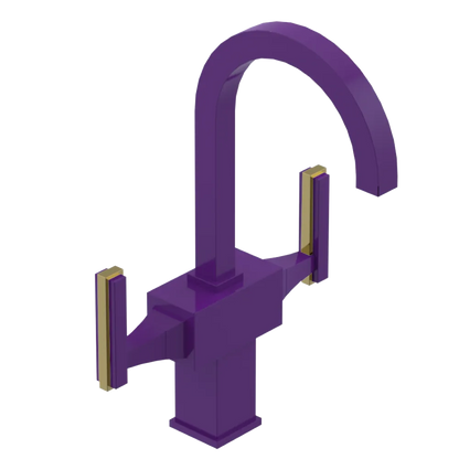 Rubinet Single Hole Dual Handle Lav. Set. (less drain) Purple Haze
