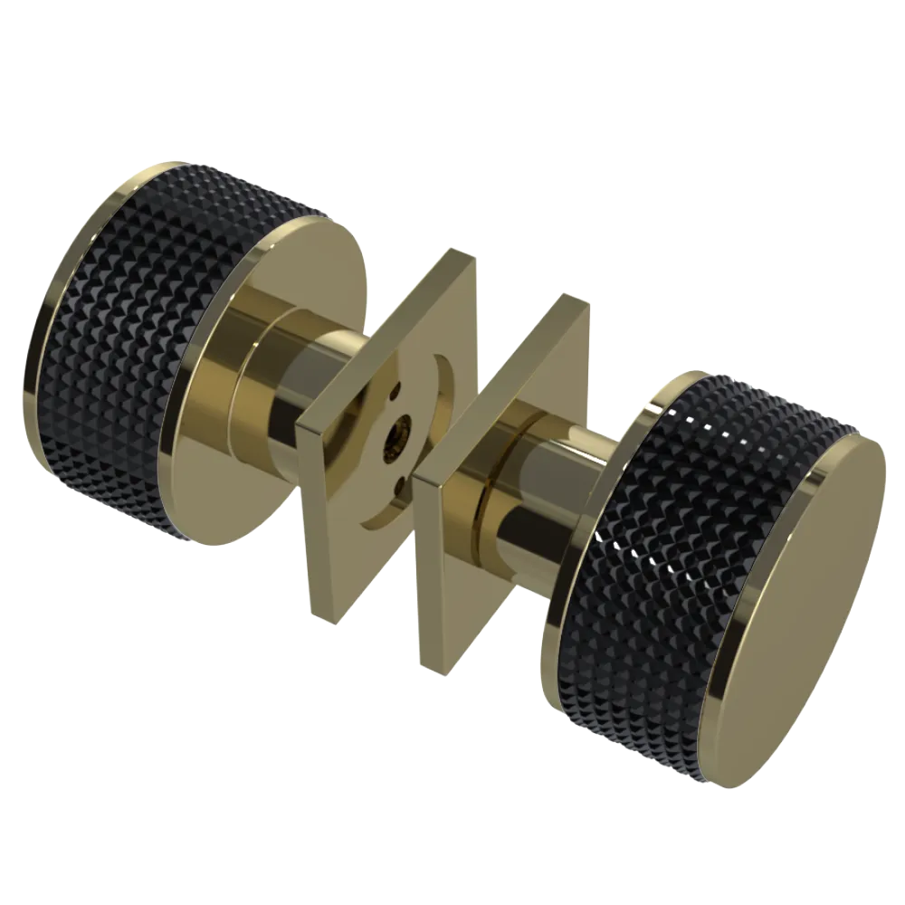 Rubinet Shower Door Knob (set) Natural Brass