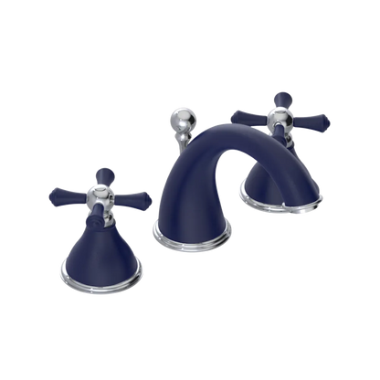 Rubinet Widespread Lav. Set. (less drain) Midnight Blue