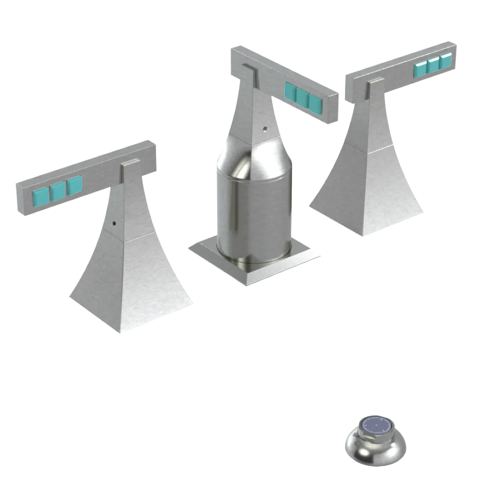 Rubinet Bidet Fitting with Spray, Diverter, and Vacum Breaker (Less Drain) Satin Nickel