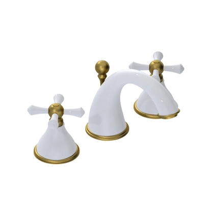 Rubinet Widespread Lav. Set. (less drain) White