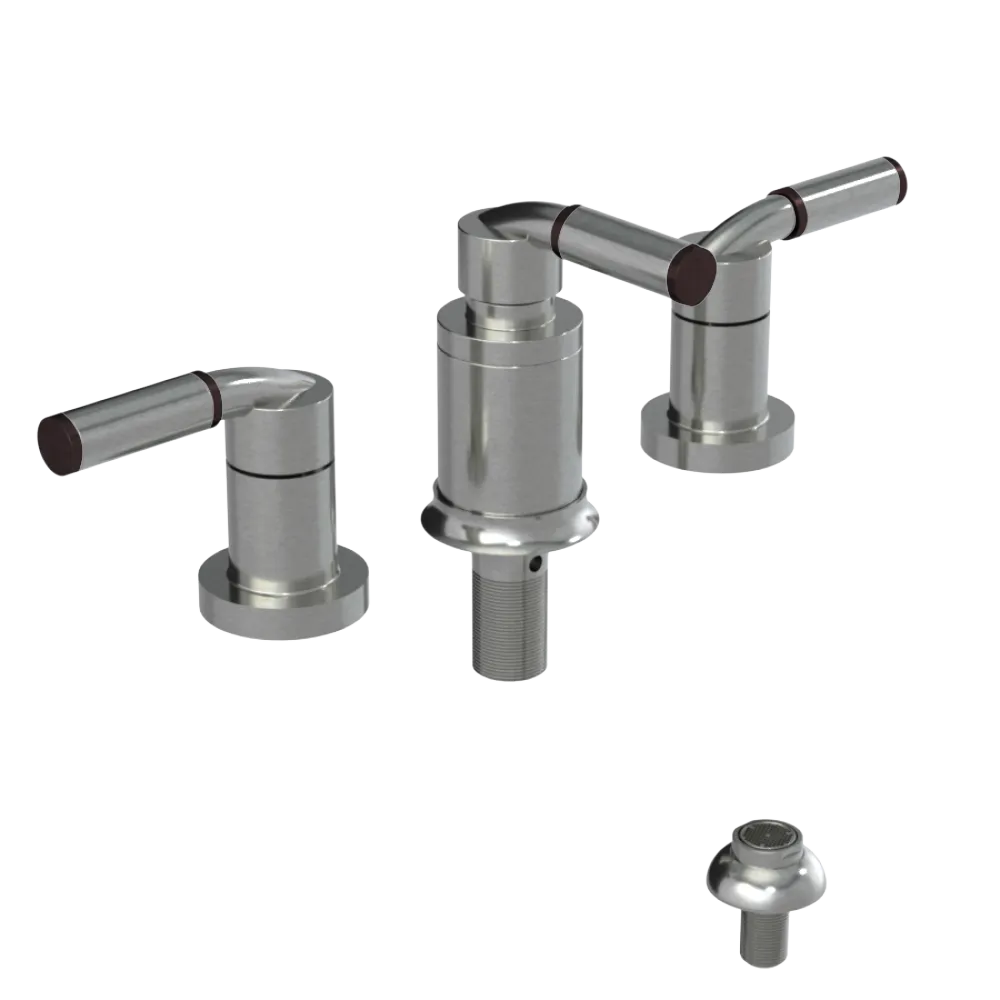 Rubinet Bidet Fitting with Spray, Diverter, and Vacuum Breaker (less drain) Satin Nickel