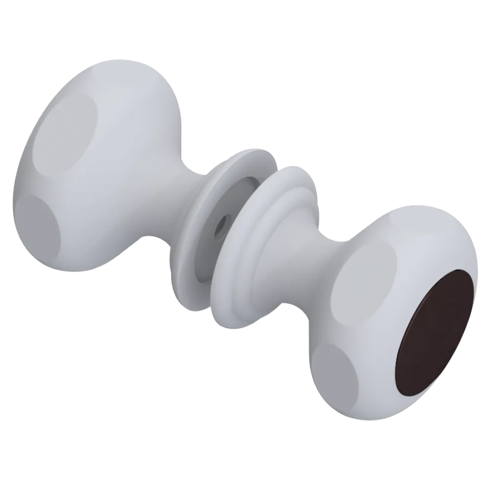 Rubinet Shower Door Knob (set) Matt White