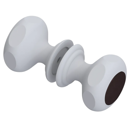 Rubinet Shower Door Knob (set) Matt White