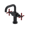 Rubinet Single Hole Dual Handle Lav. Set. (less drain) Matt Black