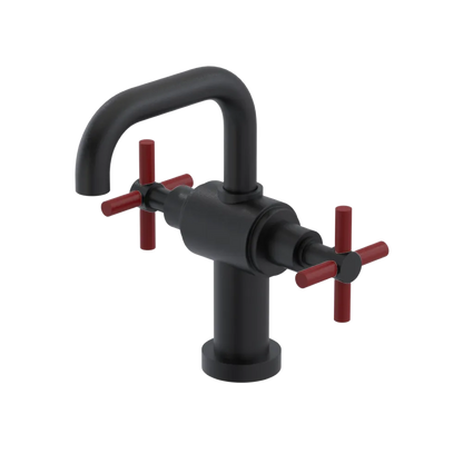 Rubinet Single Hole Dual Handle Lav. Set. (less drain) Matt Black