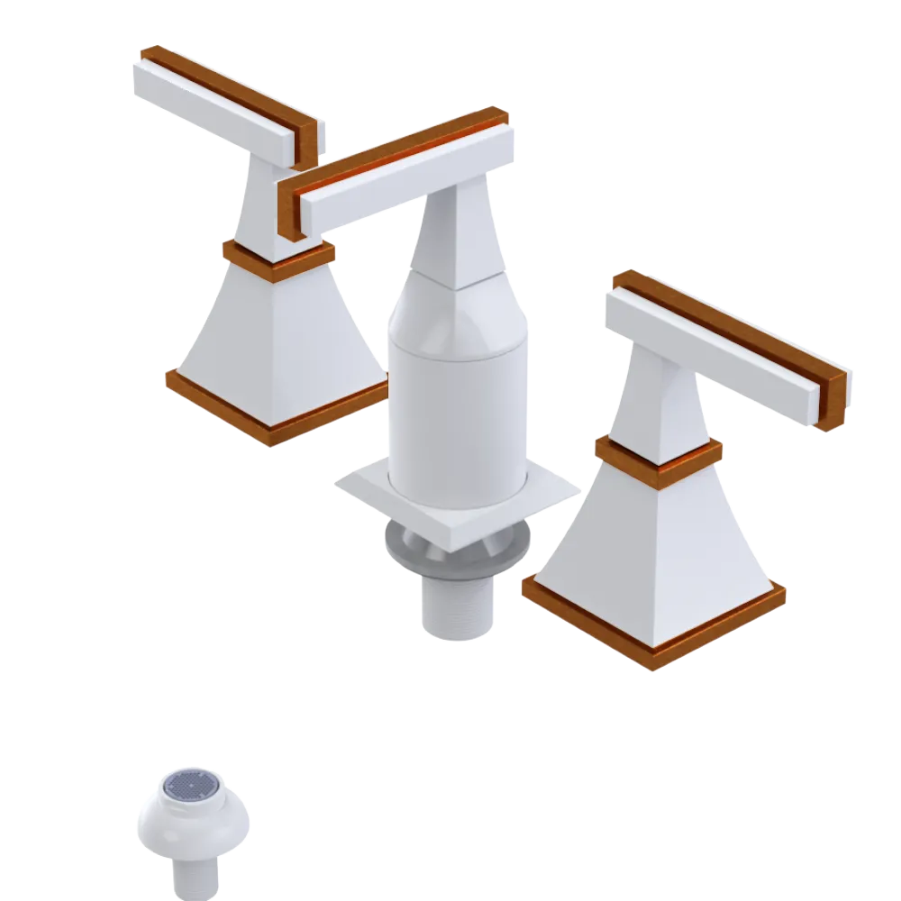 Rubinet Bidet Fitting with Spray, Diverter, and Vacum Breaker (Less Drain) White
