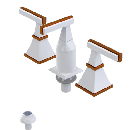 Rubinet Bidet Fitting with Spray, Diverter, and Vacum Breaker (Less Drain) White
