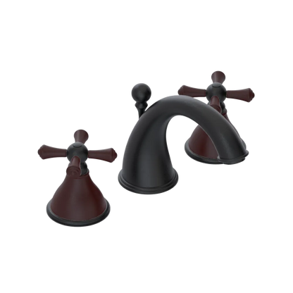 Rubinet Widespread Lav. Set. (less drain) Matt Black