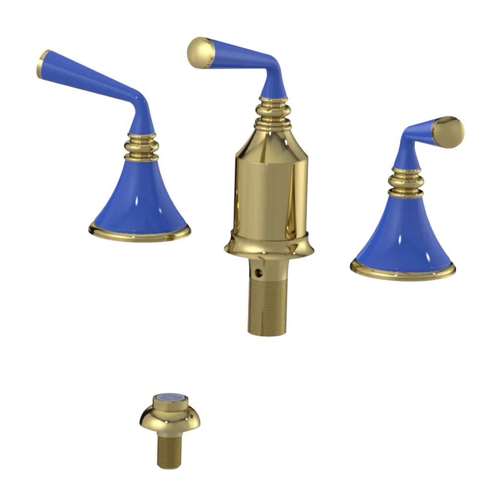 Rubinet Bidet Fitting with Spray, Diverter, and Vacum Breaker (Less Drain) Bright Brass