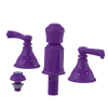Rubinet Bidet Fitting with Spray, Diverter, and Vacum Breaker (Less Drain) Purple Haze