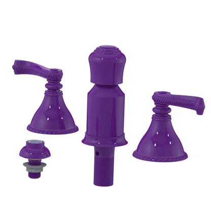 Rubinet Bidet Fitting with Spray, Diverter, and Vacum Breaker (Less Drain) Purple Haze