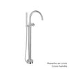 Baril Floor-mounted tub filler with hand shower (without handle)