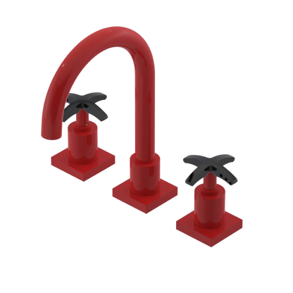 Rubinet Widespread Lav. Set. (less drain) Red