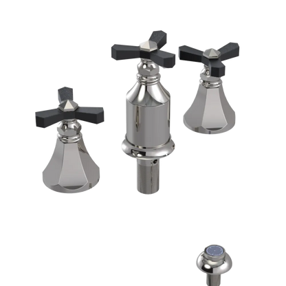 Rubinet Bidet Fitting with Spray, Diverter, and Vacum Breaker (Less Drain) Polished Nickel