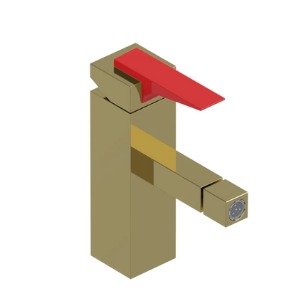 Rubinet Single Control Bidet Fitting (less drain) Natural Brass