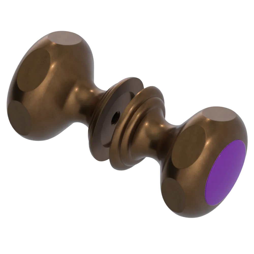 Rubinet Shower Door Knob (set) Tuscan Brass