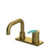 Rubinet 4" Centre Single Control Lav. Set. with Genesis spout (less drain) Antique Brass Matt