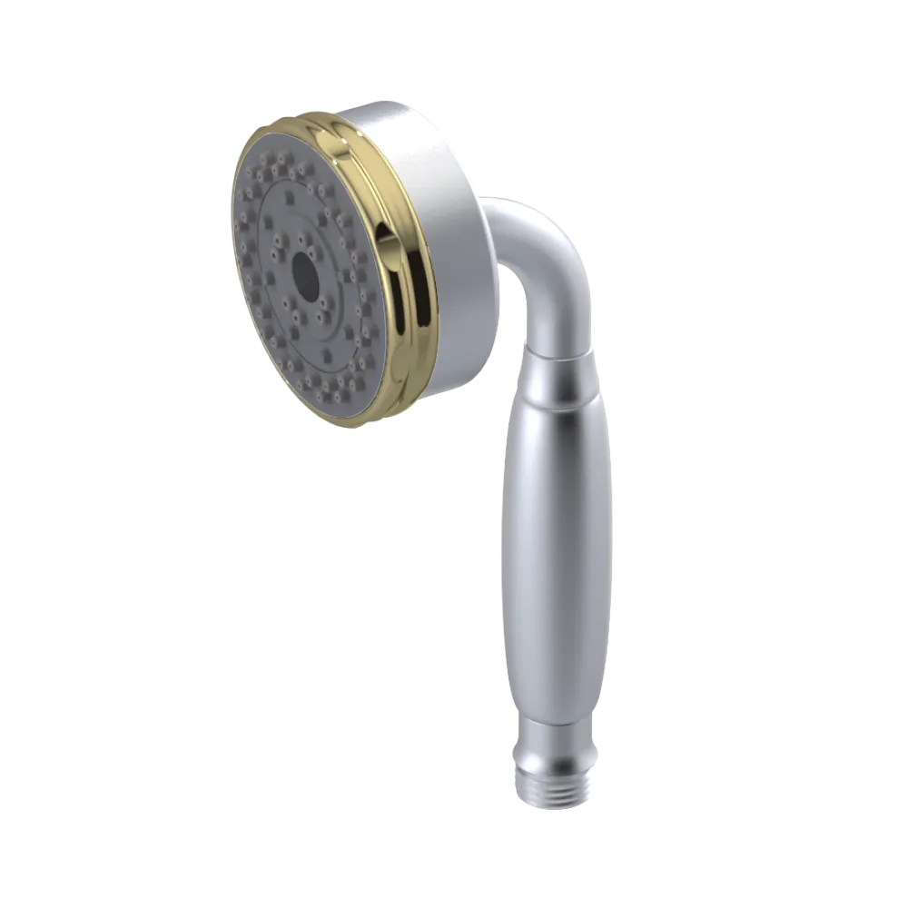 Rubinet 3 Function Hand Held Shower Only Satin Chrome