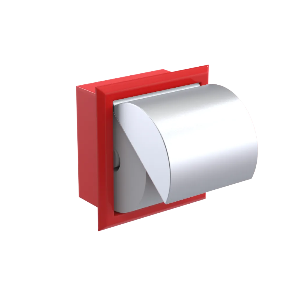 Rubinet RECESSED TOILET PAPER HOLDER Red