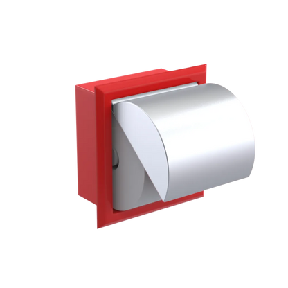 Rubinet RECESSED TOILET PAPER HOLDER Red