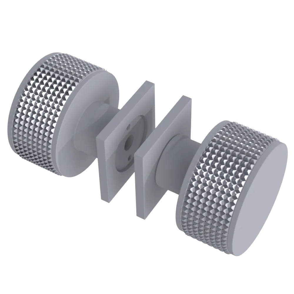 Rubinet Shower Door Knob (set) Matt White