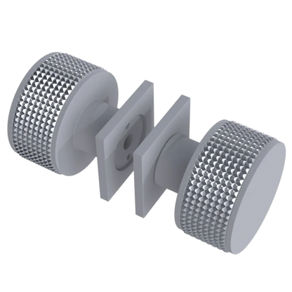 Rubinet Shower Door Knob (set) Matt White