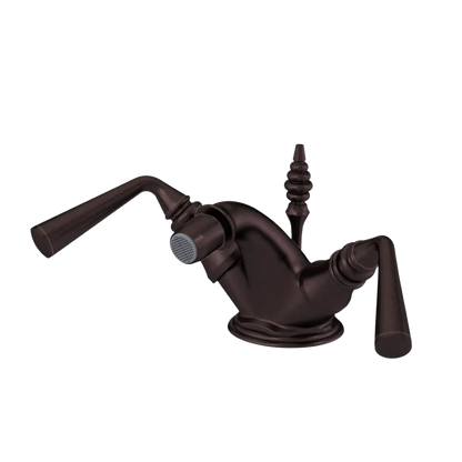 Rubinet Single Hole Dual Handle Bidet Fitting (Less Drain) Tuscan Brass