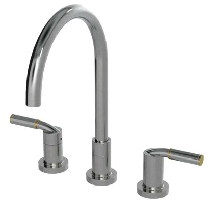 Rubinet Widespread Kitchen Set Satin Nickel