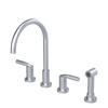 Rubinet Widespread Kitchen Set with Hand Spray Satin Chrome