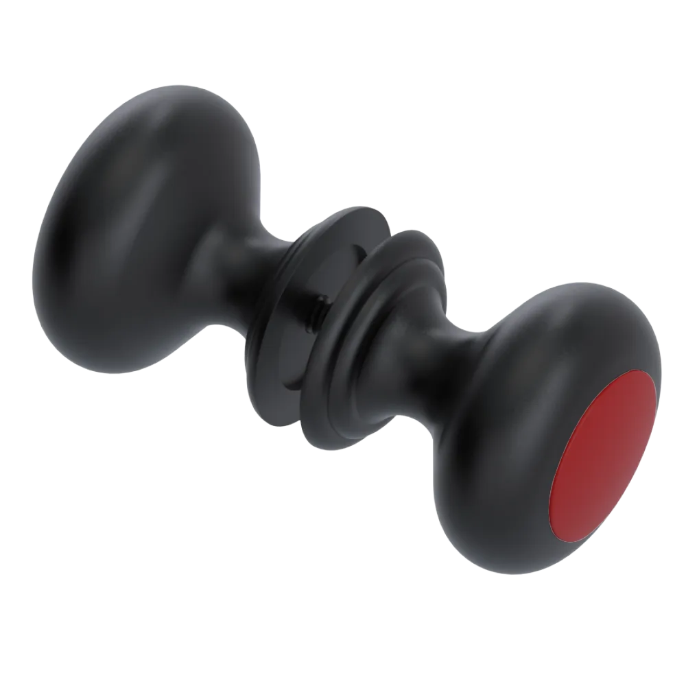 Rubinet Shower Door Knob (set) Matt Black